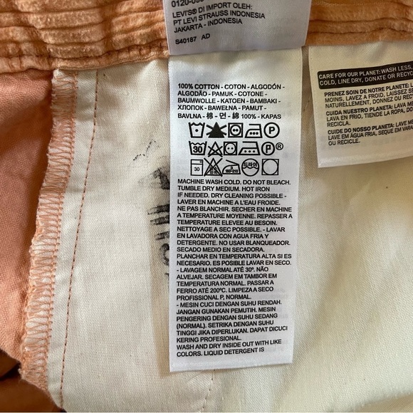 Levi’s Pants Trousers Math Club Flared High Rise Corduroy 70’s Casual Retro 32 - Picture 9 of 11